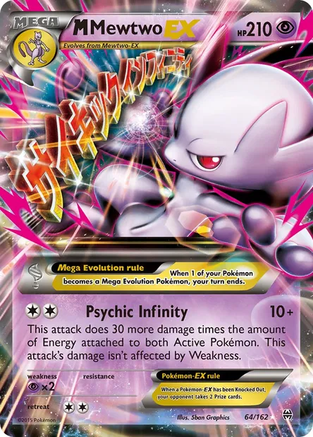 M Mewtwo EX, Pokémon card BKT 64 — BREAKthrough set