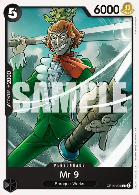 Mr 9, carte One Piece OP14-095 — extension LES SEPT DE LA MER D'AZUR
