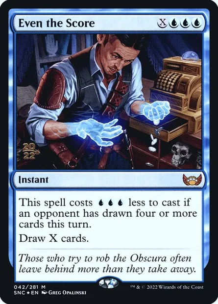À armes égales, carte Magic PSNC 42s — extension Streets of New Capenna Promos