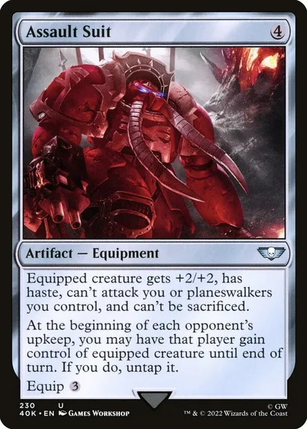 Assault Suit, Magic card 40K 230 — Warhammer 40,000 Commander set