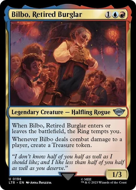 Bilbo, Retired Burglar, Magic card LTR 196 — The Lord of the Rings: Tales of Middle-earth set