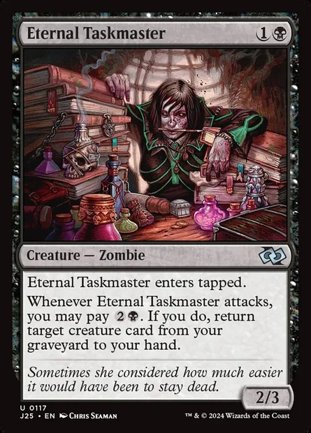 Eternal Taskmaster, Magic card J25 117 — Foundations Jumpstart set