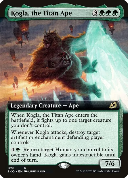 Kogla, le singe titan, carte Magic IKO 328 — extension Ikoria: Lair of Behemoths