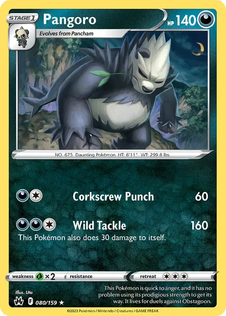 Pangoro, Pokémon card CRZ 080 — Crown Zenith set
