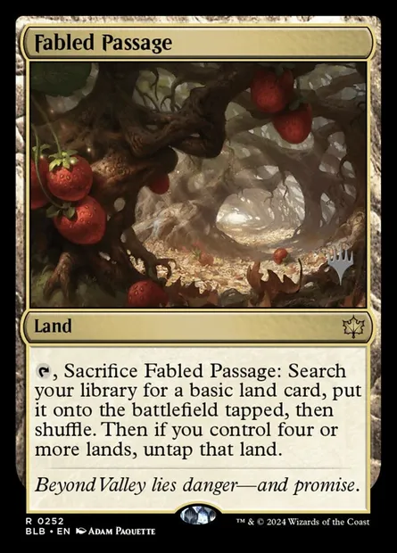Passage merveilleux, carte Magic PBLB 252p — extension Bloomburrow Promos