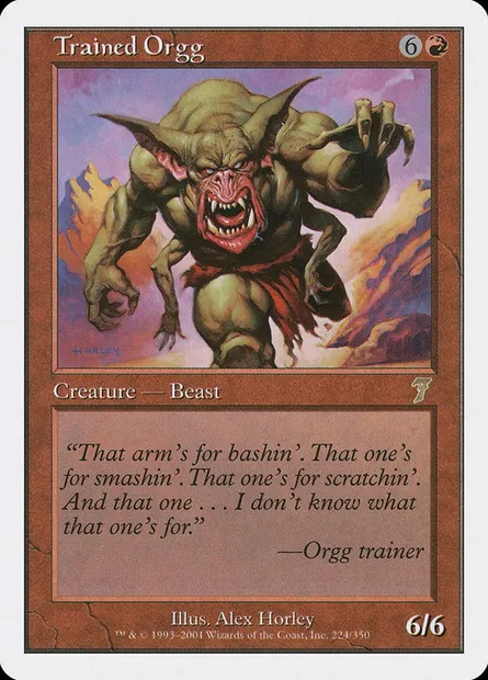 Orgg dressé, carte Magic 7ED 224 — extension Septième Edition