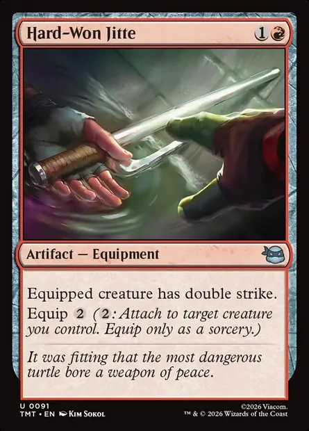 Hard-Won Jitte, Magic card TMT 91 — Teenage Mutant Ninja Turtles set