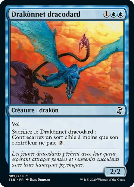 Drakônnet dracodard, carte Magic TSR 89 — extension Spirale Temporelle Remastered