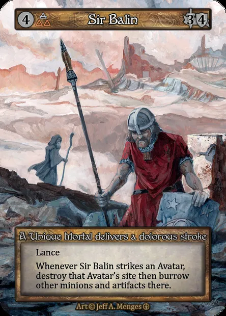 Sir Balin, carte Sorcery ATH 070 — extension Arthurian Legends