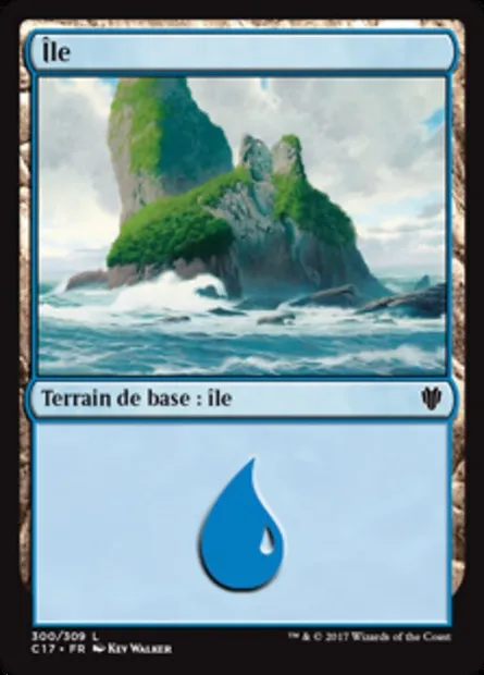 Île, carte Magic C17 300 — extension Commander 2017