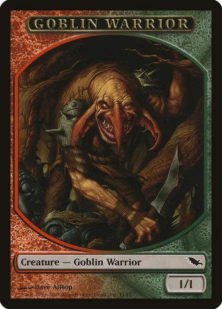 Goblin Warrior, carte Magic TSHM 11 — extension Shadowmoor Tokens