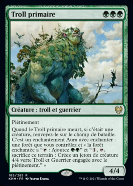 Troll primaire, carte Magic KHM 185 — extension Kaldheim
