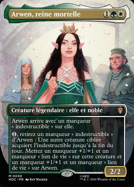 Arwen, reine mortelle, carte Magic HOC 30 — extension The Hobbit Eternal