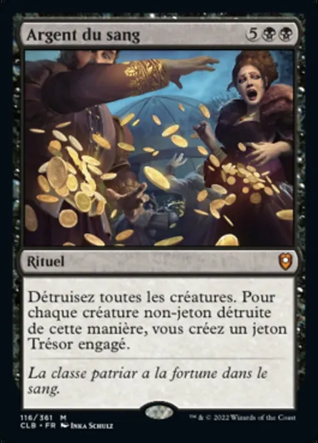 Argent du sang, carte Magic CLB 116 — extension Commander Légendes : la bataille de la Porte de Baldur
