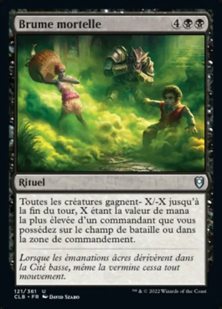 Brume mortelle, carte Magic CLB 121 — extension Commander Légendes : la bataille de la Porte de Baldur