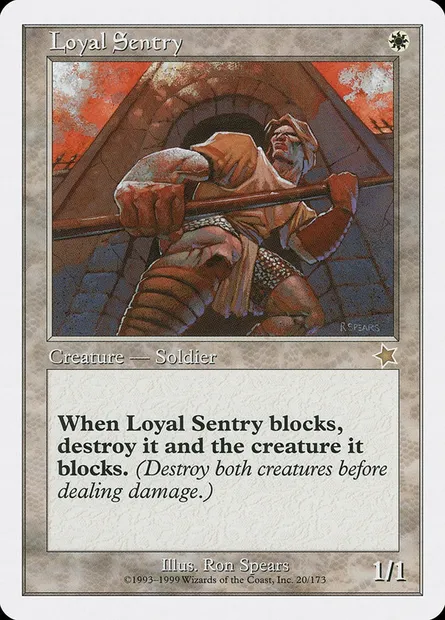 Loyal Sentry, Magic card S99 20 — Starter 1999 set