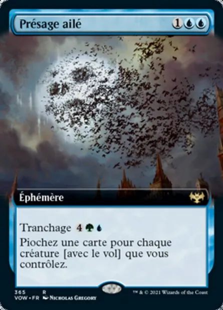 Présage ailé, carte Magic VOW 365 — extension Innistrad : noce écarlate