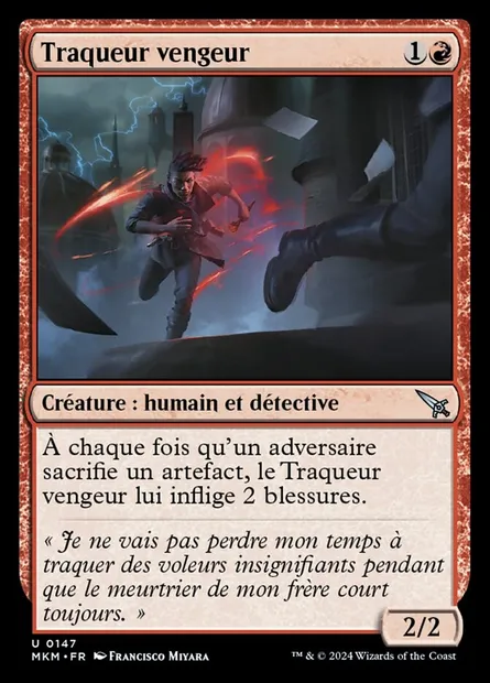 Traqueur vengeur, carte Magic MKM 147 — extension Murders at Karlov Manor