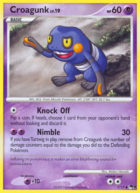 Croagunk, Pokémon card P9 7 — POP Series 9 set