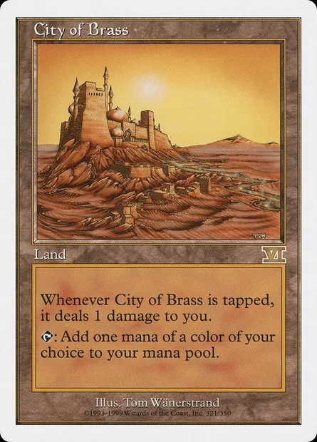 City of Brass, Magic card 6ED 321 — Classic Sixth Edition set