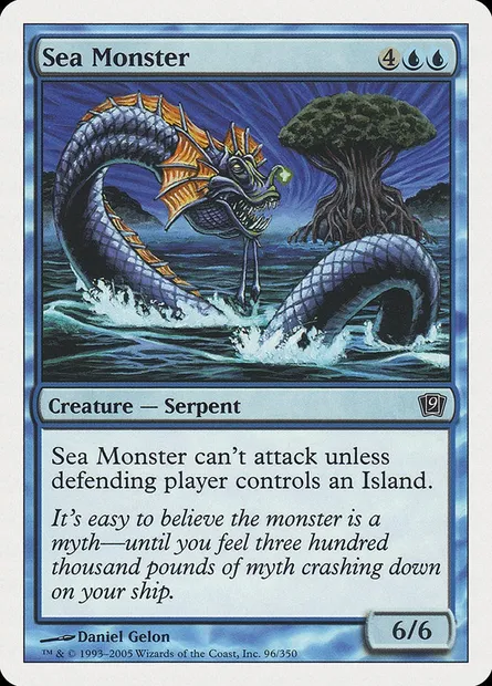 Monstre marin, carte Magic 9ED 96 — extension Neuvième Edition