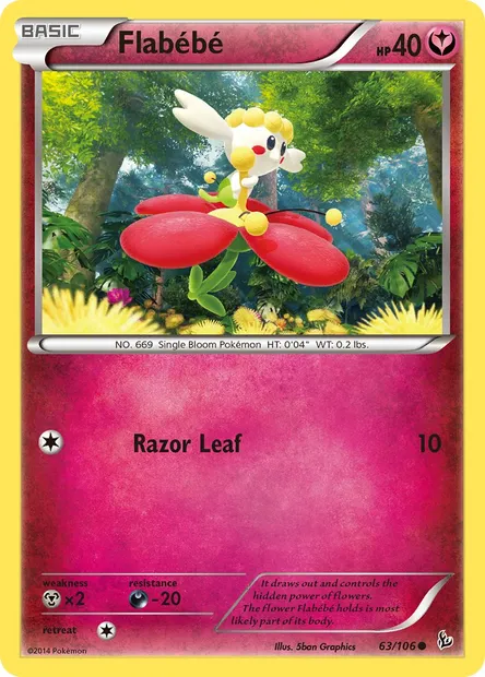 Flabébé, Pokémon card FLF 63 — Flashfire set