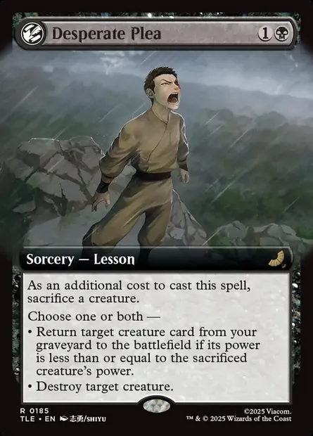 Desperate Plea, Magic card TLE 185 — Avatar: The Last Airbender Eternal set