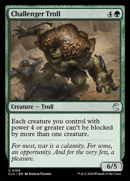 Challenger Troll, Magic card CLU 159 — Ravnica: Clue Edition set