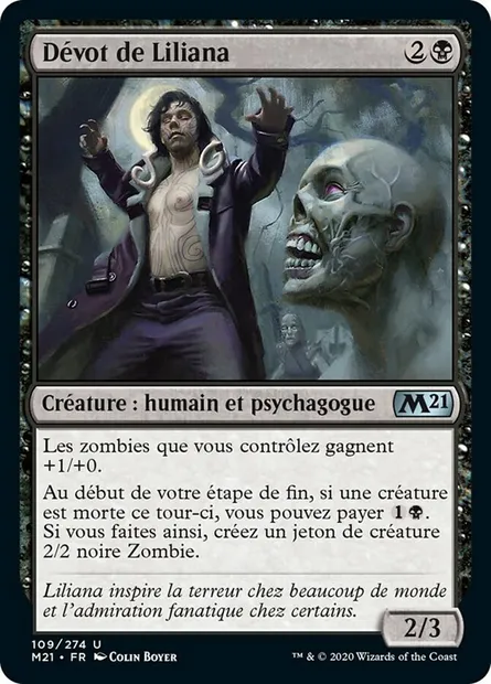 Dévot de Liliana, carte Magic M21 109 — extension Core Set 2021