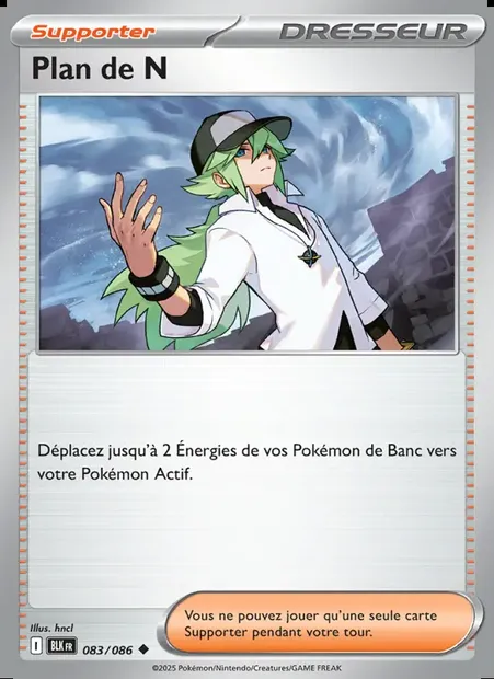 Plan de N, carte Pokémon BLK 083 — extension Foudre Noire