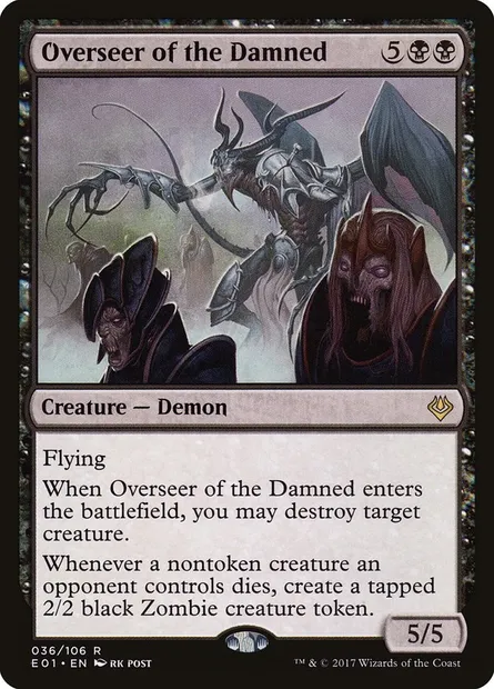 Brigadier des damnés, carte Magic E01 36 — extension Archenemy: Nicol Bolas