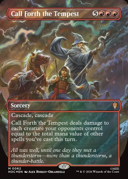 Invoquer la tempête, carte Magic HOC 62 — extension The Hobbit Eternal