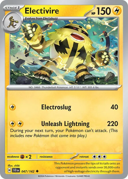 Electivire, Pokémon card SCR 047 — Stellar Crown set