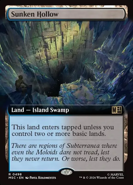 Sunken Hollow, Magic card MSC 498 — Marvel Super Heroes Commander set