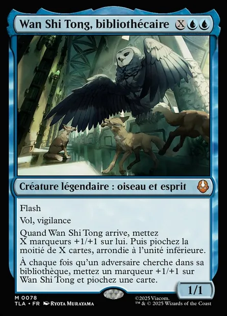Wan Shi Tong, bibliothécaire, carte Magic TLA 78 — extension Avatar: The Last Airbender