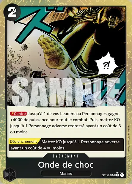 Onde de choc, carte One Piece ST06-014 — extension Absolute Justice