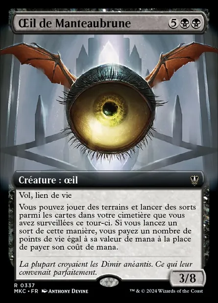 Œil de Manteaubrune, carte Magic MKC 337 — extension Murders at Karlov Manor Commander