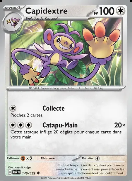 Capidextre, carte Pokémon PAR 146 — extension Faille Paradoxe