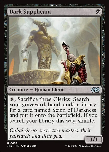 Dark Supplicant, Magic card J25 418 — Foundations Jumpstart set