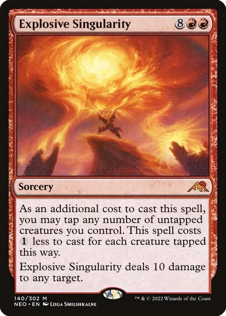 Explosive Singularity, Magic card NEO 140 — Kamigawa: Neon Dynasty set