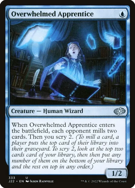 Overwhelmed Apprentice, Magic card J22 333 — Jumpstart 2022 set
