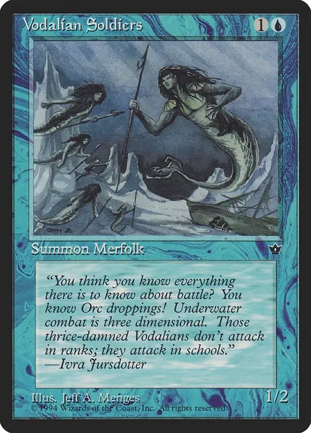Vodalian Soldiers, Magic card FEM 31b — Fallen Empires set