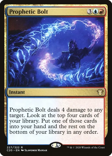 Prophetic Bolt, Magic card C20 227 — Commander 2020 set