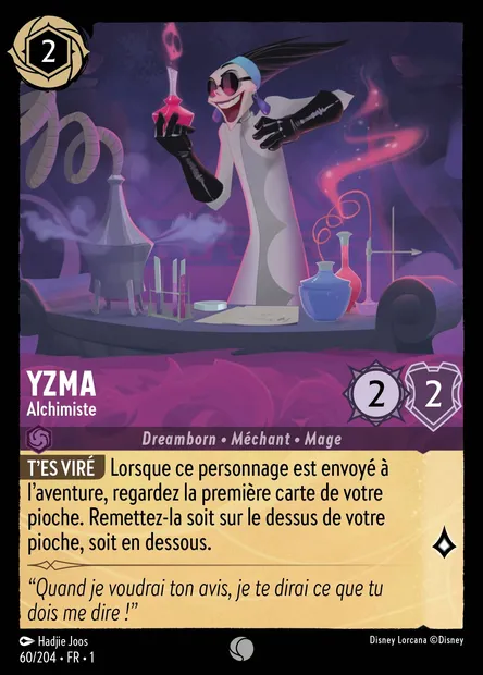 Yzma - Alchimiste, carte Disney Lorcana CH1-060 — extension Premier Chapitre