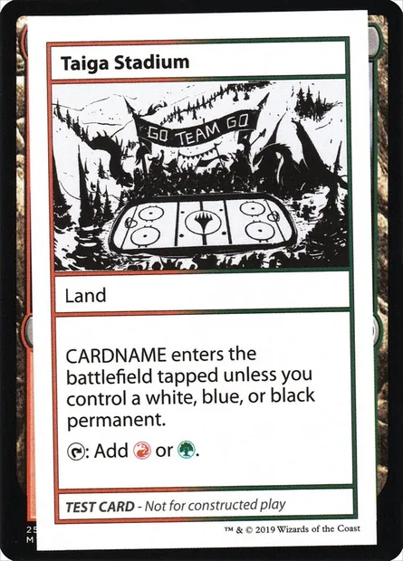 Taiga Stadium, carte Magic CMB2 120 — extension Mystery Booster Playtest Cards 2021