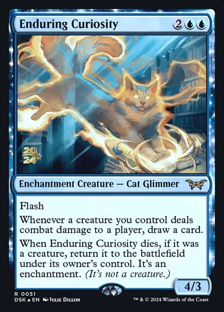 Enduring Curiosity, Magic card PDSK 51s — Duskmourn: House of Horror Promos set