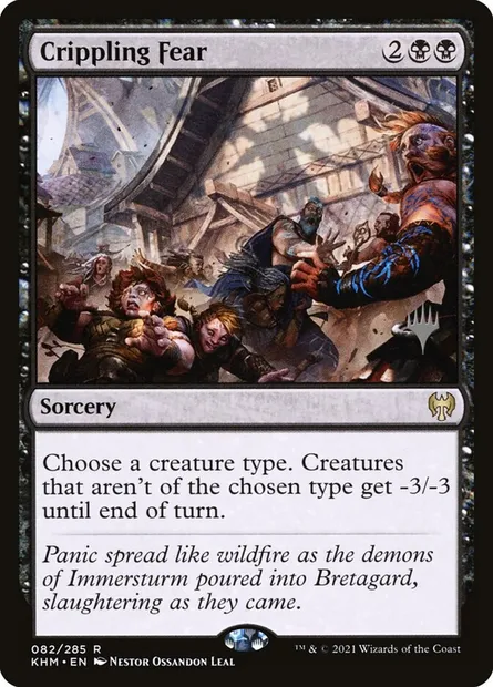 Peur paralysante, carte Magic PKHM 82p — extension Kaldheim Promos