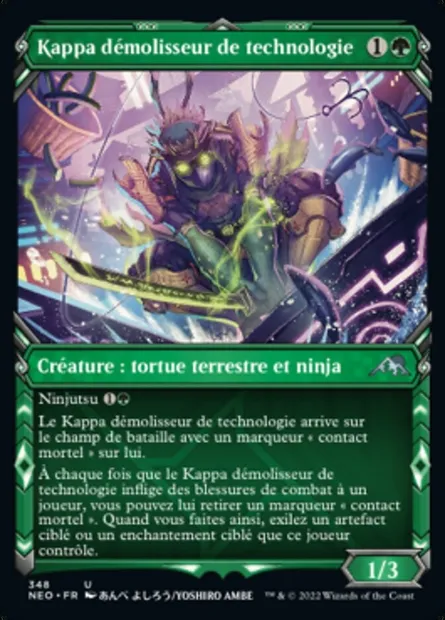 Kappa démolisseur de technologie, carte Magic NEO 348 — extension Kamigawa: La Dynastie Néon