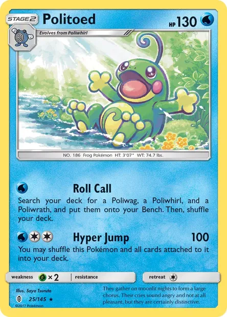 Politoed, Pokémon card GRI 25 — Guardians Rising set