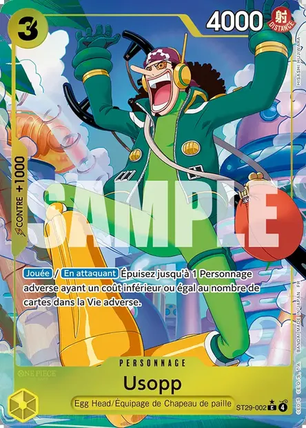 Usopp, carte One Piece ST29-002 — extension EGG HEAD